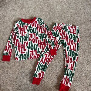 Carters Christmas PJs 3T Pajamas Holly Jolly White Red Green